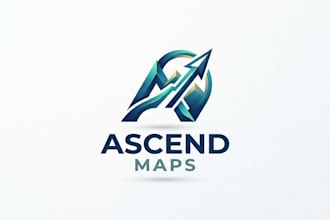 design a creative and modern map logo for your brand