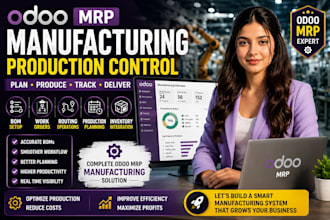 odoo mrp manufacturing bom work orders routing production planning inventory