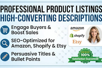 do product listing and SEO product description writing