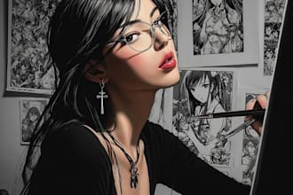 draw professional comic book pages and graphic novel art