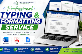 do professional word typing, formatting and editing