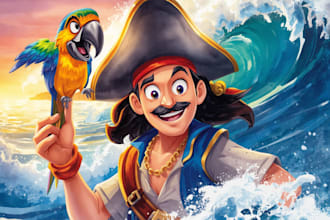 do cute disney cartoon portrait