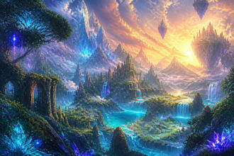 design amazing fantasy landscape