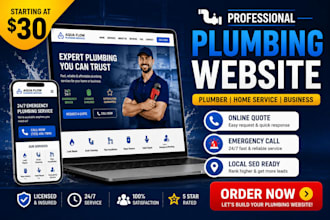 create a professional plumbing wordpress website