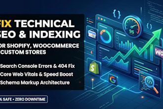 fix technical SEO issues, indexing errors, and site speed for ecommerce