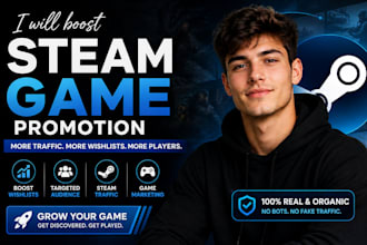 boost steam wishlist, steam traffic, steam game promotion, steam game marketing