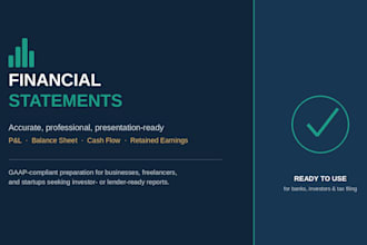 prepare financial statements, balance sheet, income statements