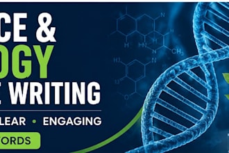 write creative writing, science, biology and research