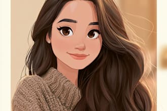 portrait into a disney style cartoon