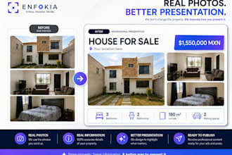 design real estate posts from your real photos