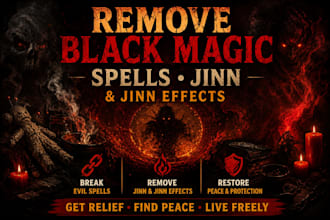 remove black magic, jinn effects, curses, evil eye and negative energy