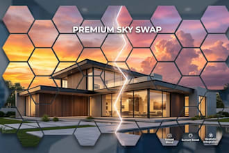 do realistic sky replacement for real estate photos and images