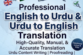 do professional urdu translation and content writing