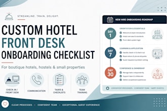 create a custom hotel fd onboarding and training checklist