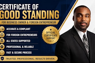 provide certificate of good standing for business owner and foreign entrepreneur