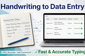 do fast and accurate handwritten to word type and data entry