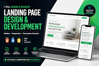 create a responsive HTML landing page or HTML website