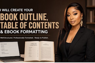 create your book outline, table of contents and ebook formatting