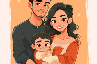 create a cute disney cartoon illustration