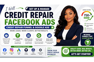 set up credit repair facebook ads credit repair  funnel google ads marketing ads