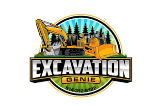 create attractive and imagination excavation logo design