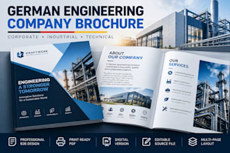 design german business brochure annual report for engineering company brochure