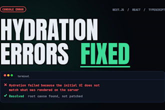 fix nextjs hydration errors and react rendering bugs