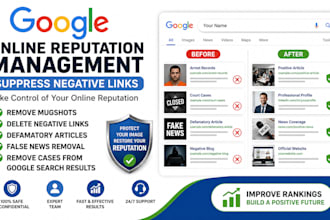 do online reputation management,orm, services to suppress negative links