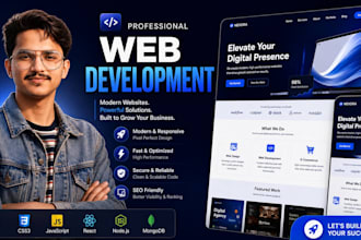 be your full stack developer for custom front end and backend website dev