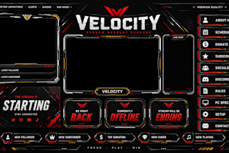 animate twitch overlay and stream package for stream overlay twitch game