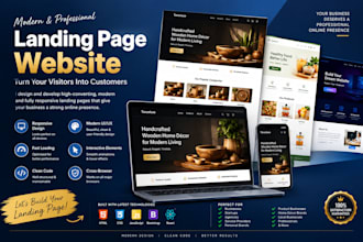 design a premium modern business landing page