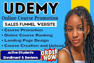 do udemy course promotion, kajabi, thinkific online course, udemy course sales