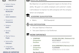 write CV resume, PDF convertion