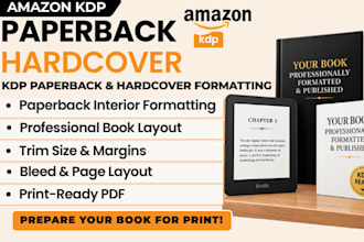format your KDP paperback, hardcover book for print brand