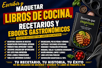 escribir y maquetar libros de cocina, recetarios y ebooks gastronómicos