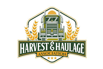 design best quality truck and farming combined logo