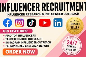 recruit targeted affliate influencer creator outreach for brand affliate program