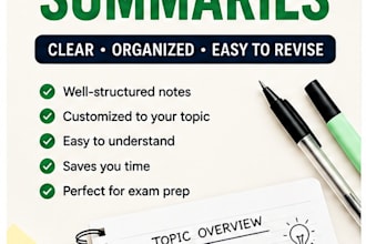 create clear study notes summaries and revision materials