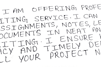 do beautiful handwriting  and neat english hindi handwriting