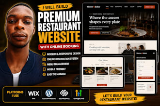 build a premium restaurant website with online booking