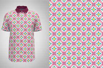 create custom pixel shirt pattern for knit machine and print