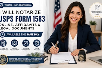 notarize usps form 1583 online affidavits and legal documents available same day