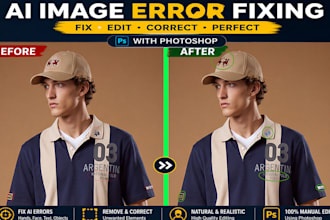 fix, edit, and correct ai generated images with photoshop