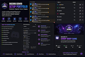 create a professional discord server setup