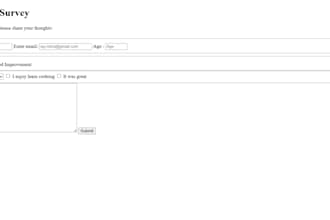create custom HTML survey forms , clean web page structand and edit old web page