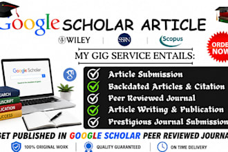 increase backdated google scholar citations, write and publish research articles