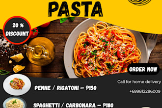 design a modern digital and printable menu for your business