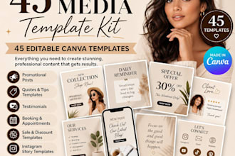 design 45 social media templates