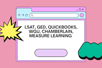 do lsat, ged, quickbooks, wgu, chamberlain, measure learning