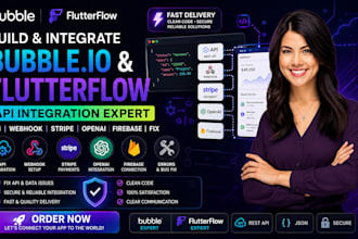 build bubble io flutterflow API integration webhook stripe openai firebase fix